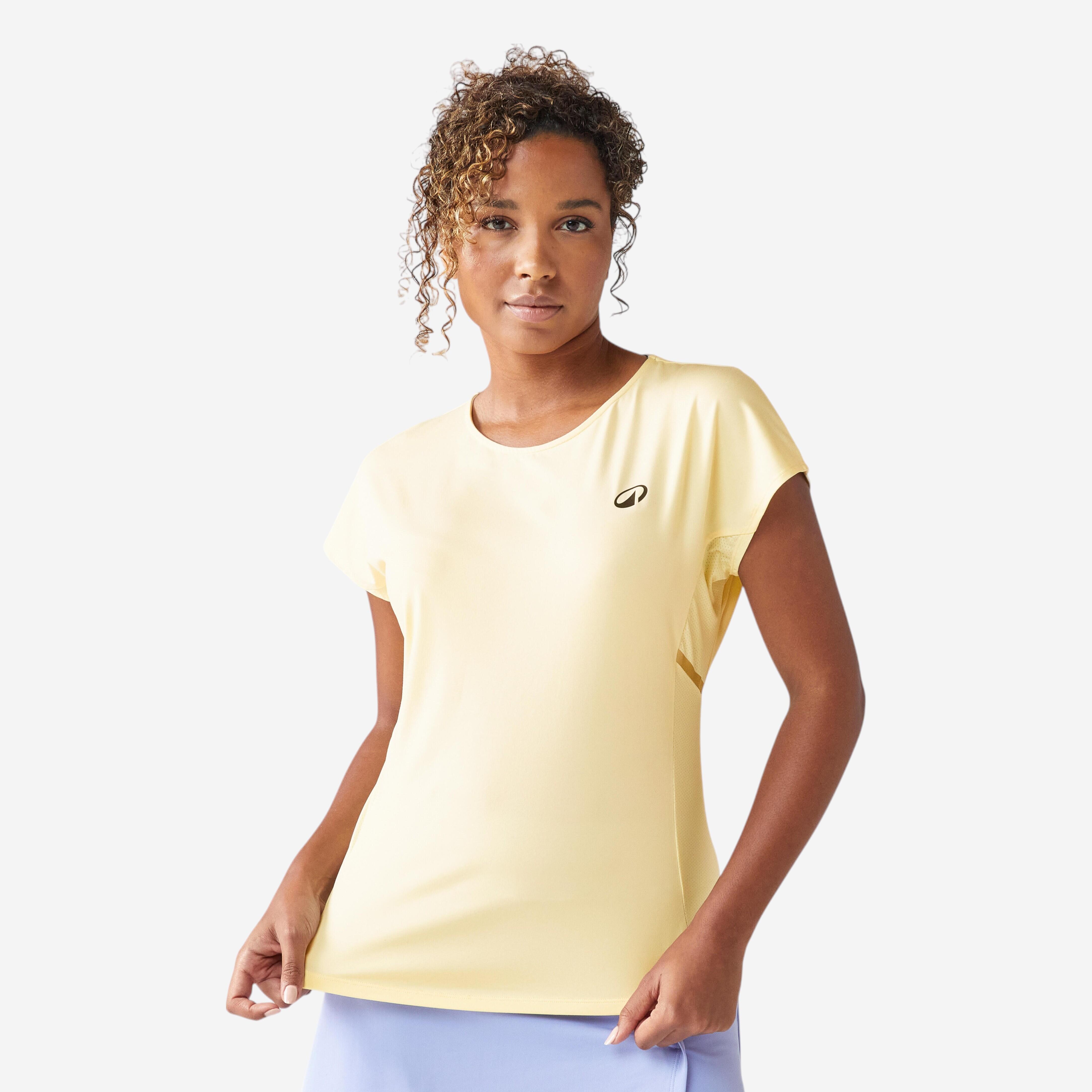 ARTENGO Damen Tennis T-Shirt – TTS Dry Rundhals F gelb | 03608391943189 ARTENGO Damen Tennis T-Shirt – TTS Dry Rundhals F gelb | 03608391943189