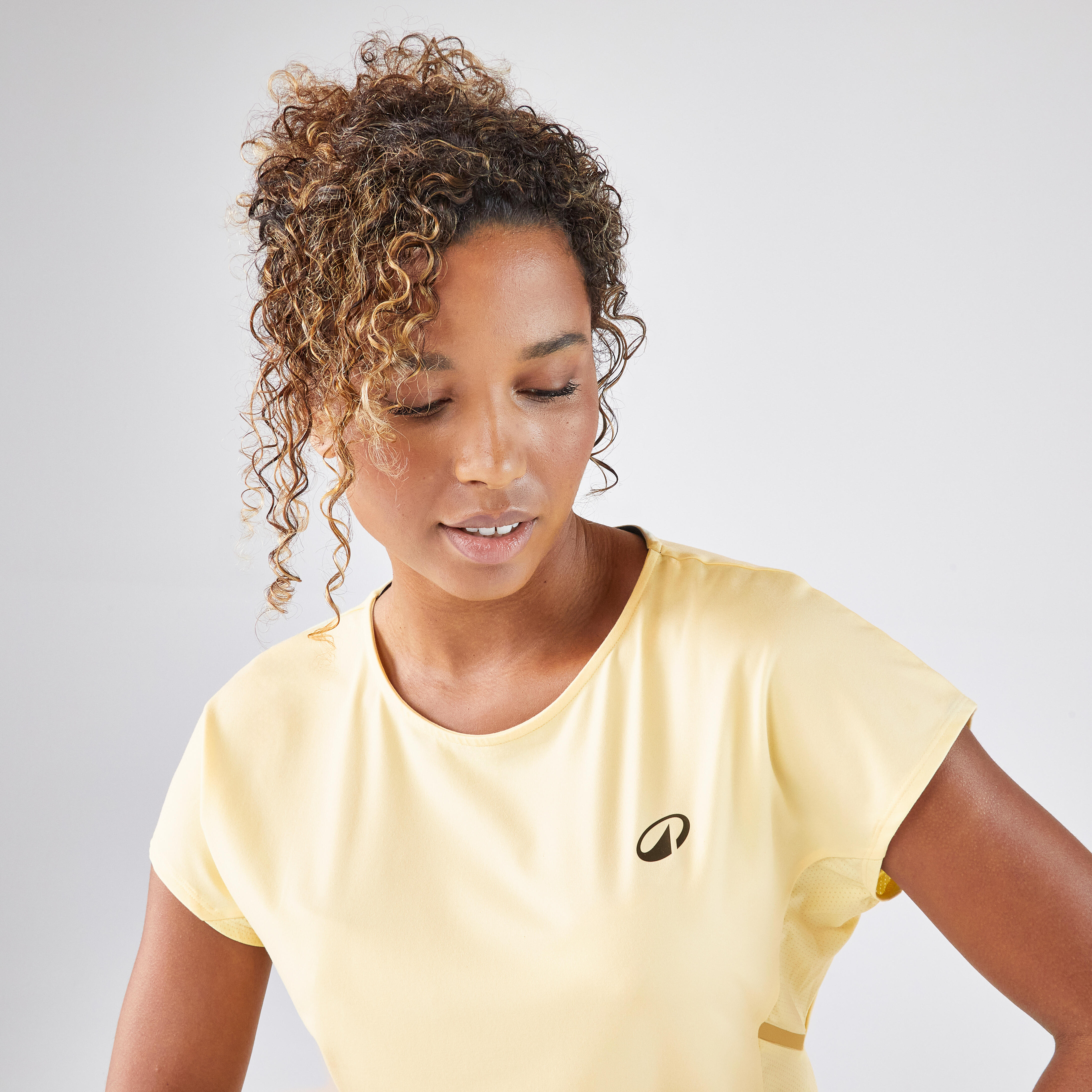 Women's Tennis Crew-Neck T-Shirt Dry - Yellow