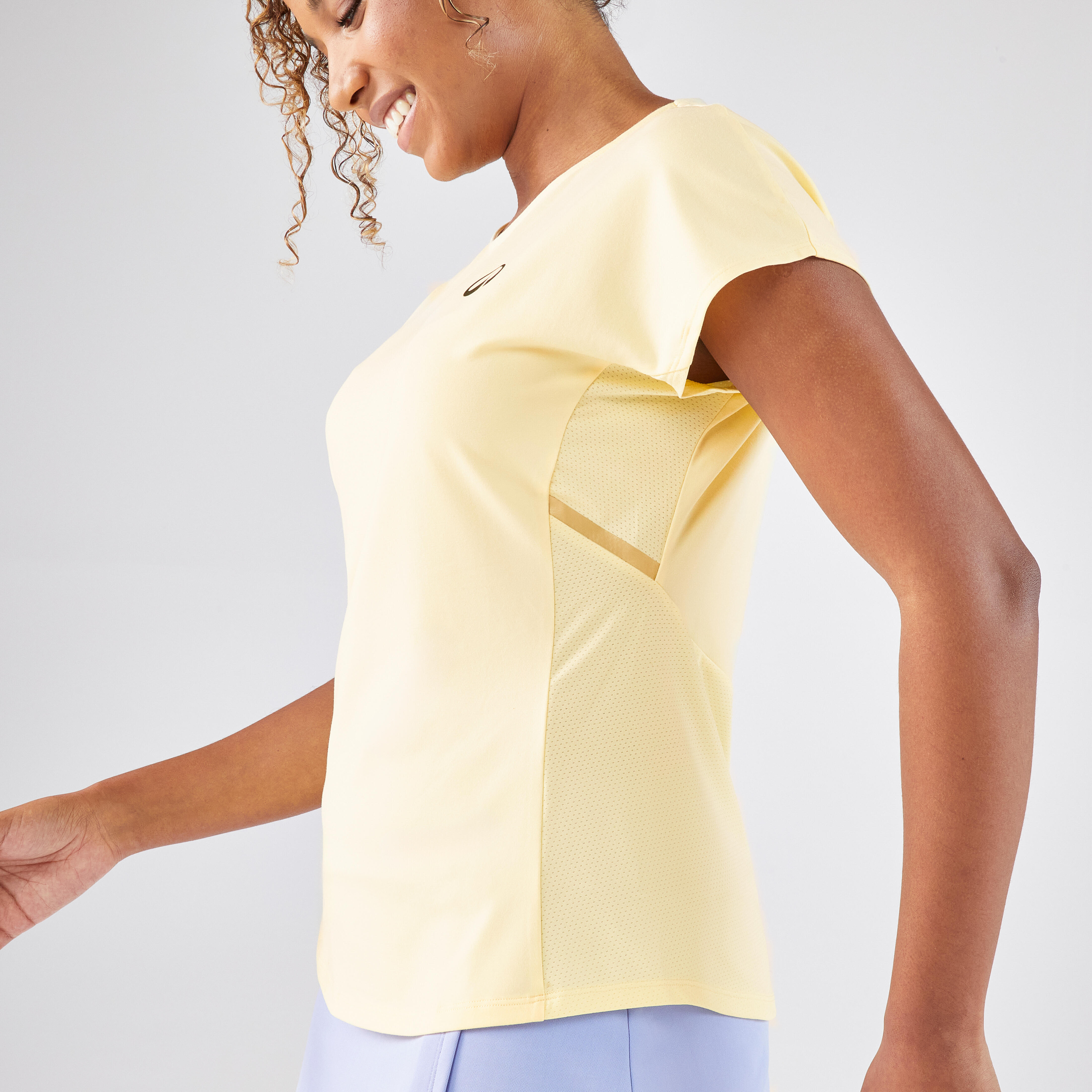 Women's Tennis Crew-Neck T-Shirt Dry - Yellow