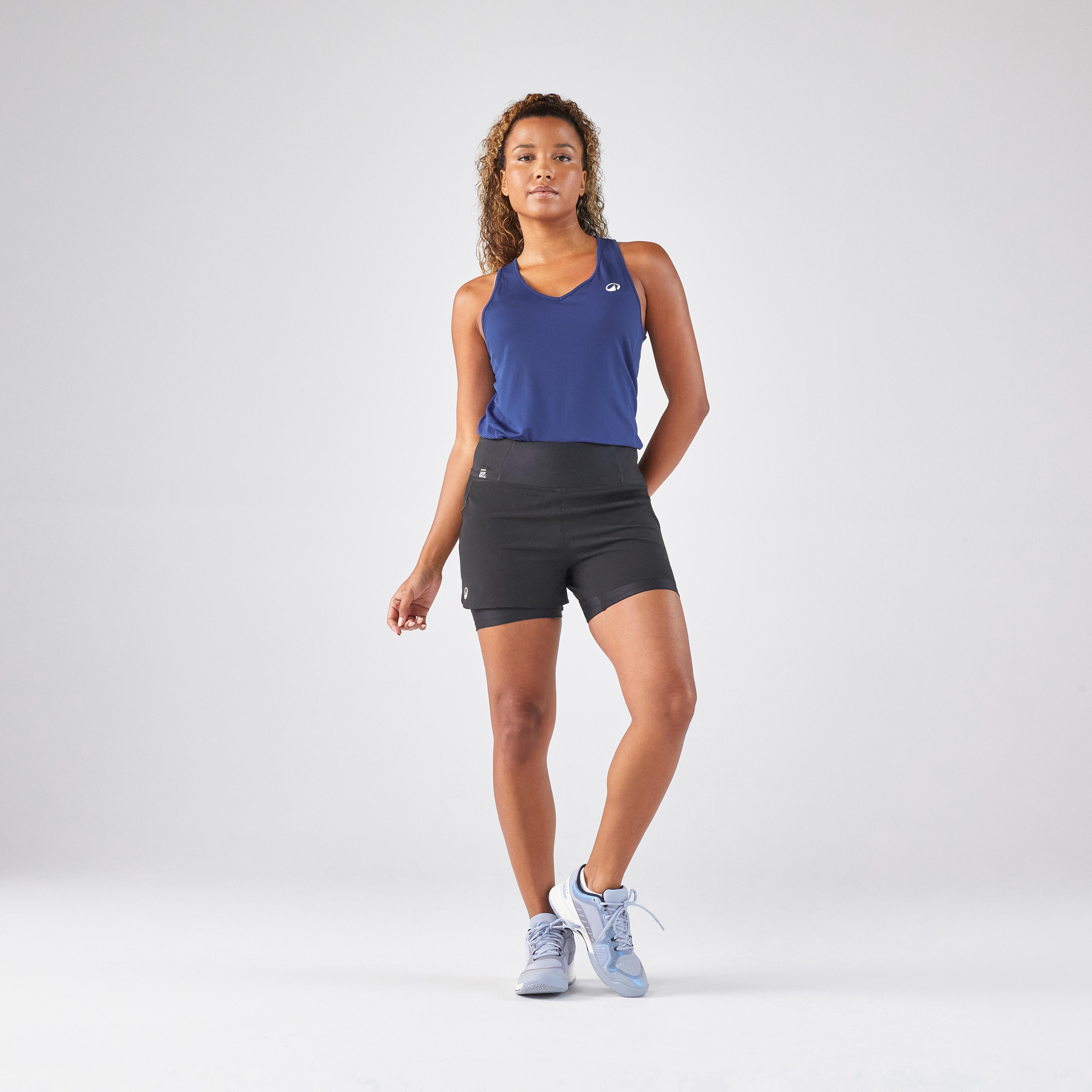Women's Tennis Dry Hip Ball Shorts - Black - KUIKMA