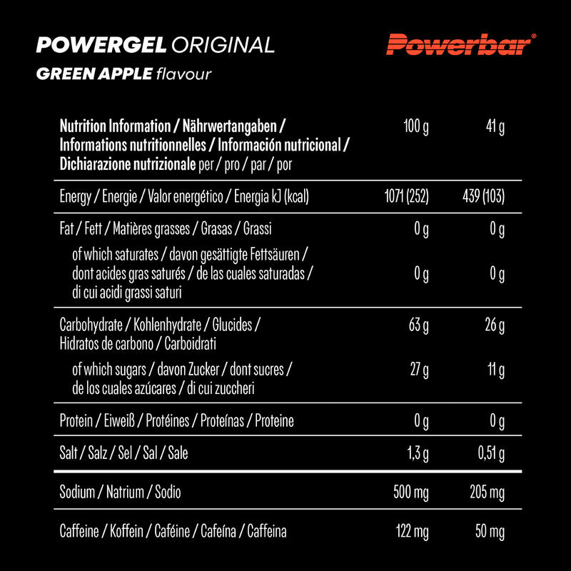 Gel energizant POWER GEL Măr 41g (X24)