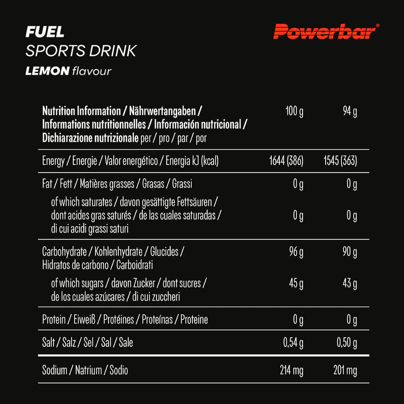 Napój sportowy Powerbar Black Line Fuel 90 g cytrynowy