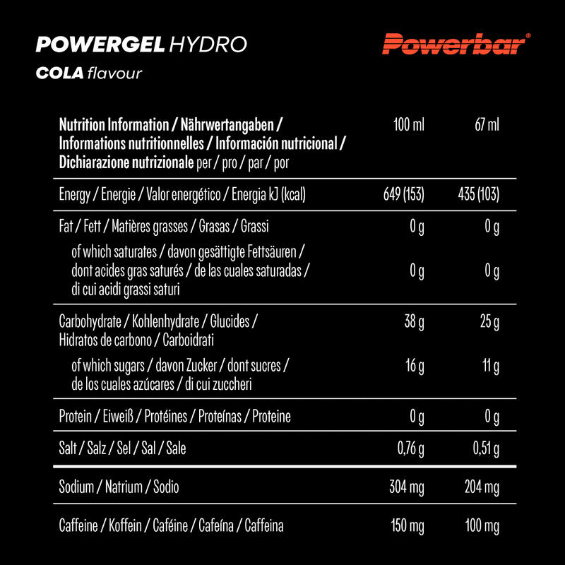 Energiazselé, kóla ízű, 67 ml - Hydro Gel