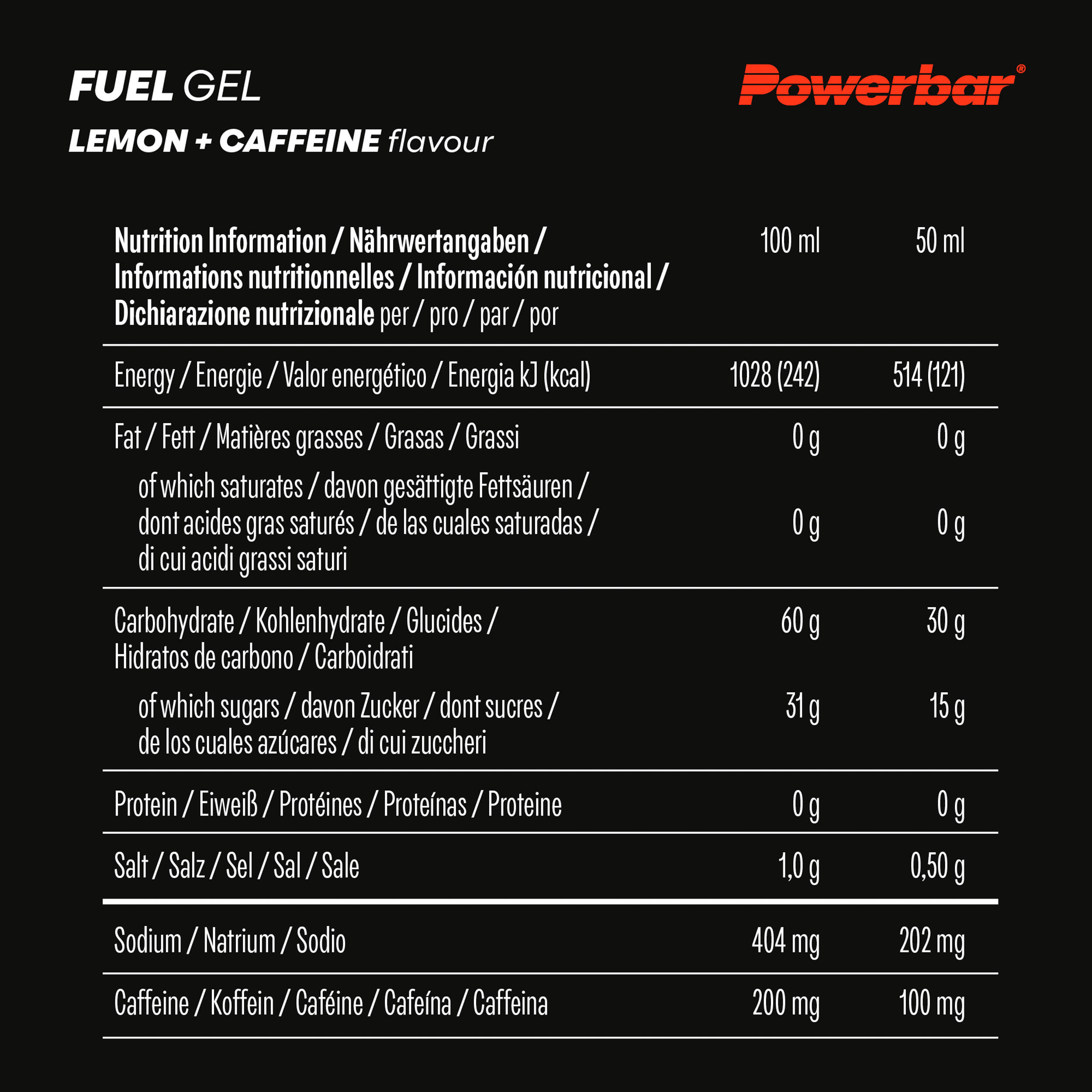 Powerbar Gel énergétique Blackline Citron x1 Cafféiné 2/3