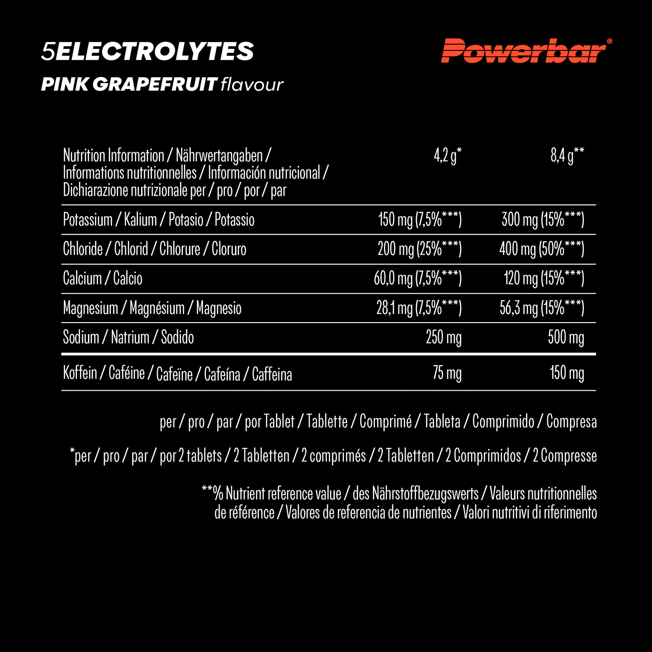Boisson Electrolytes 10 Tablettes Pamplemousse (Avec 75mg caféine) 2/6