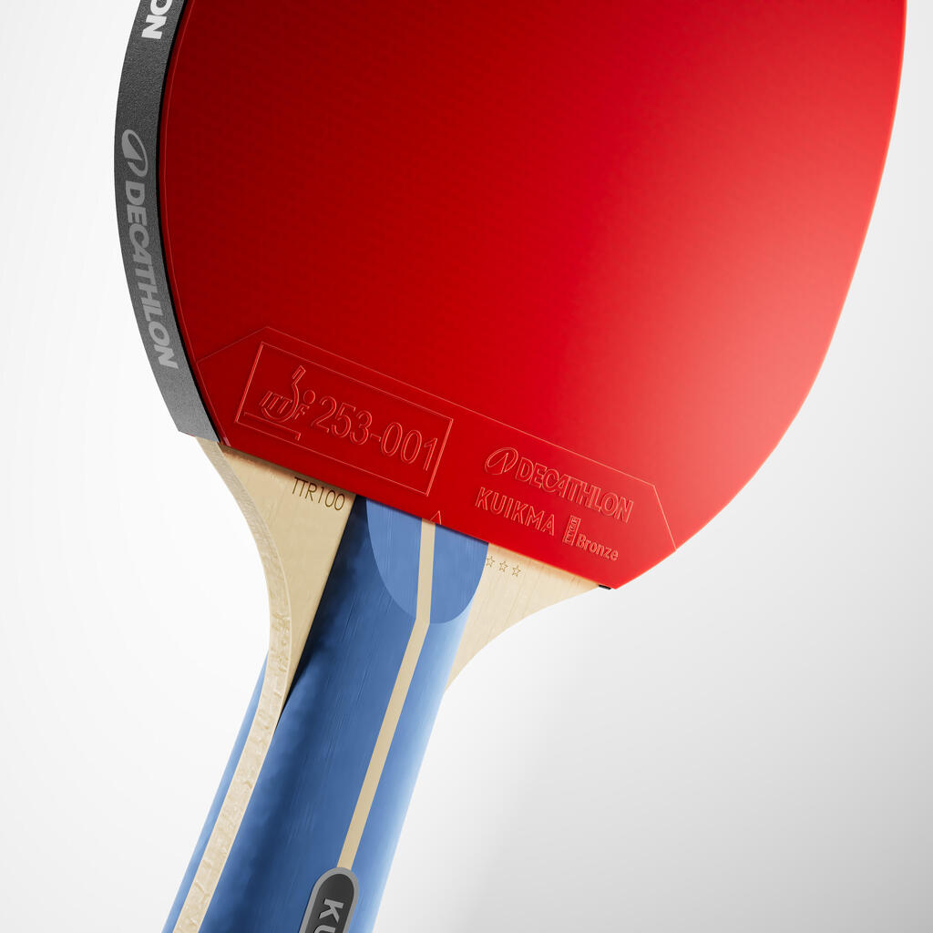 SET 2 RAQUETTES TTR 100 POLYVALENTE 3* ITTF ÉCOLE + BALLES