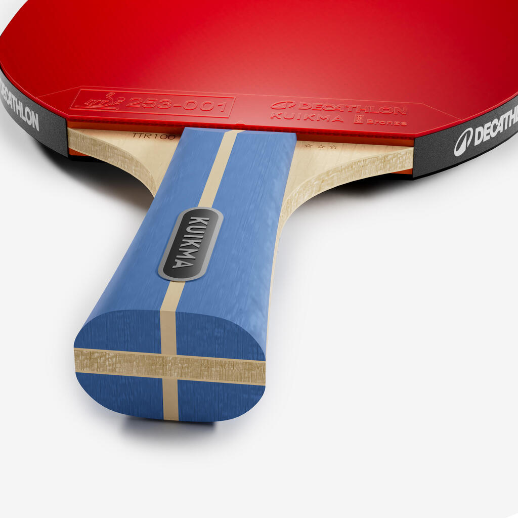 SET 2 RAQUETTES TTR 100 POLYVALENTE 3* ITTF ÉCOLE + BALLES