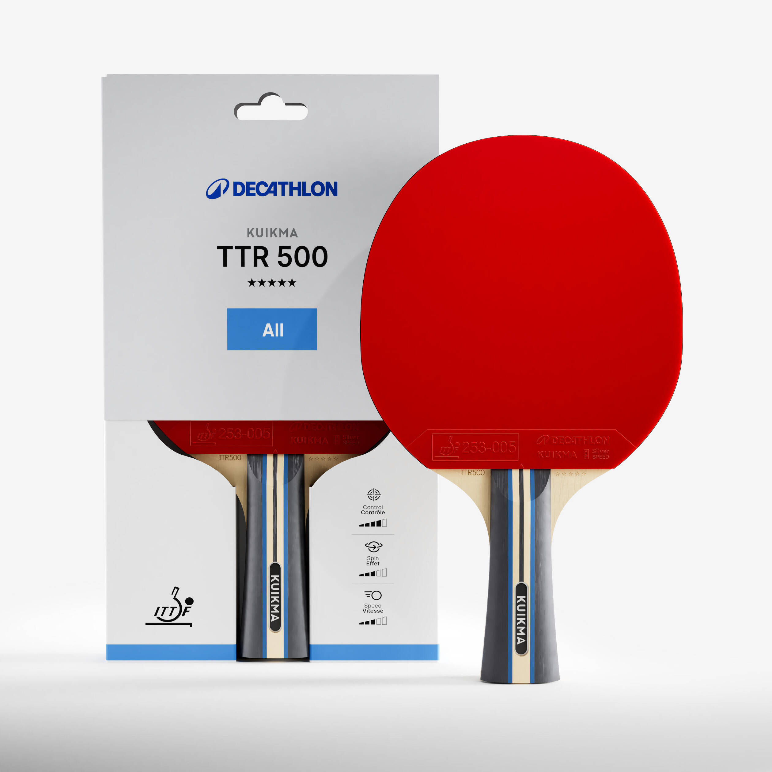 Table Tennis Bat TTR 500 Versatile 5* ITTF Club