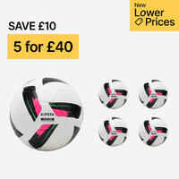 Size 5 Machine-Stitched Football Training Ball - White