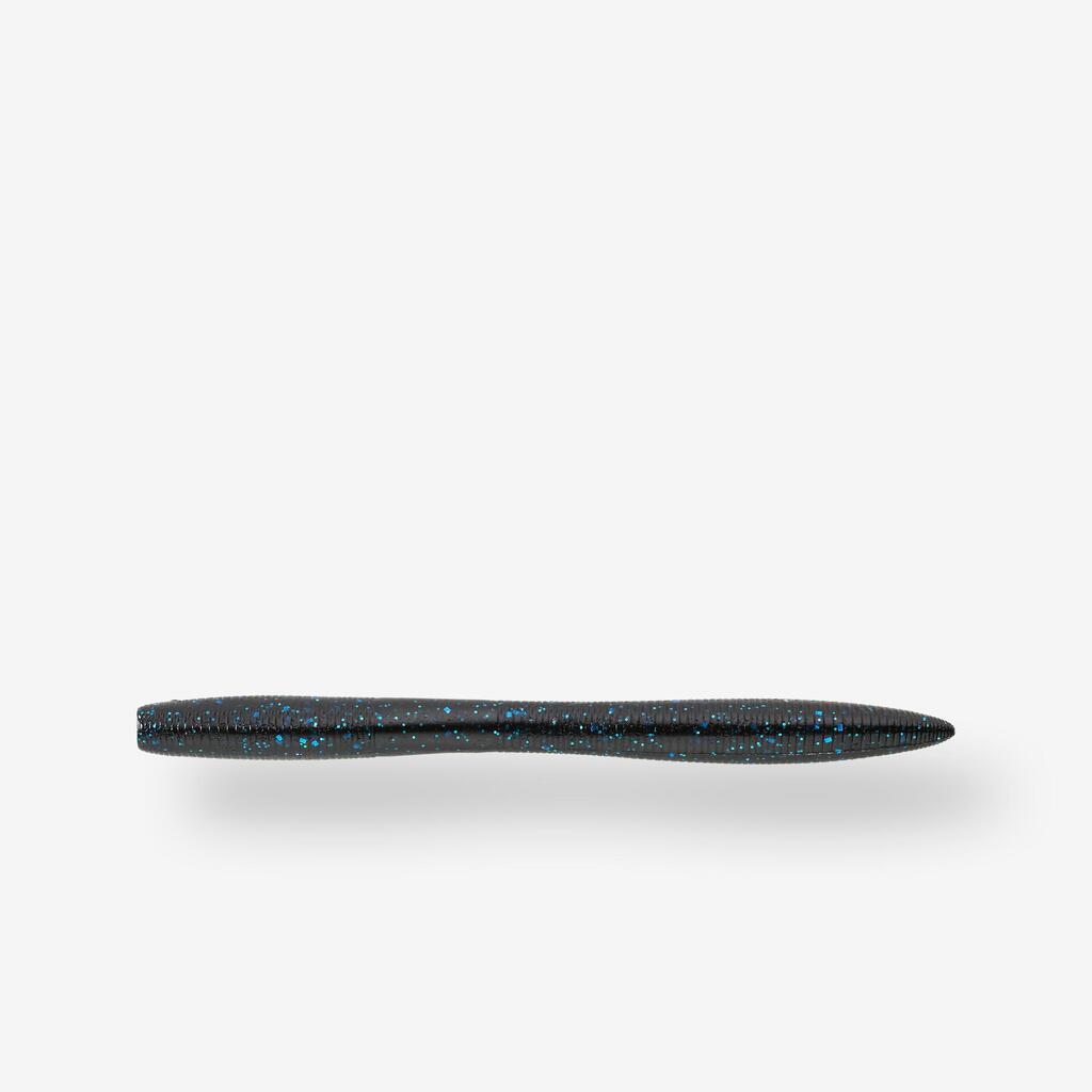 Gummiköder Yubari Worm Black & Blue 10 Stk. 