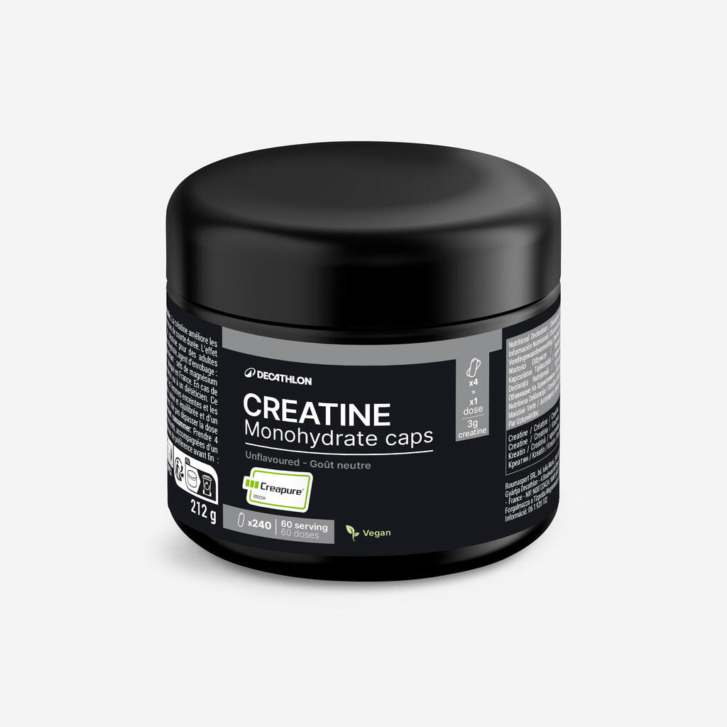 Creapure® CREATINE MONOHYDRATE, neutral taste, 240 capsules