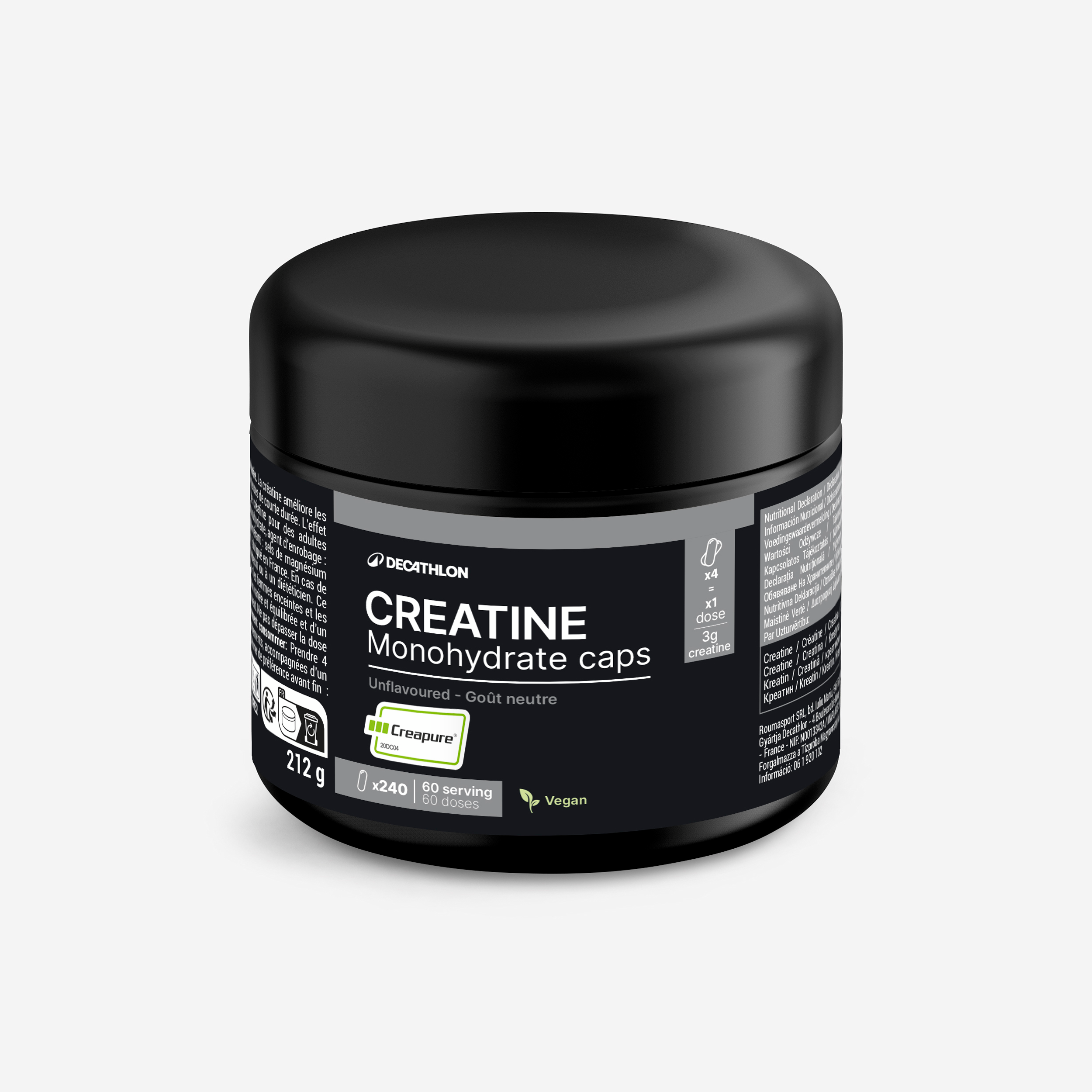 Créatine monohydrate caps labelisée creapure® - Appareils de Musculation - CORENGTH- Clubs - Entreprises - Collectivités - Associations