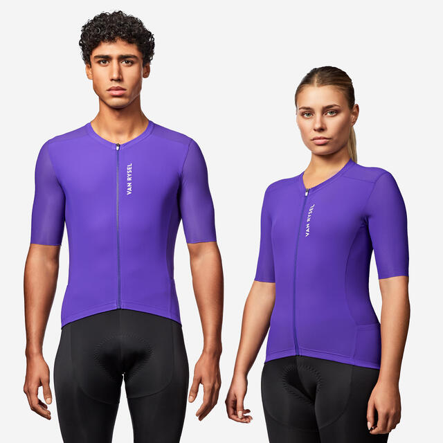 VAN RYSEL TRICOTA CICLISMO RUTA UNISEX RCR-R 2 - MANGA CORTA VERANO MORADA