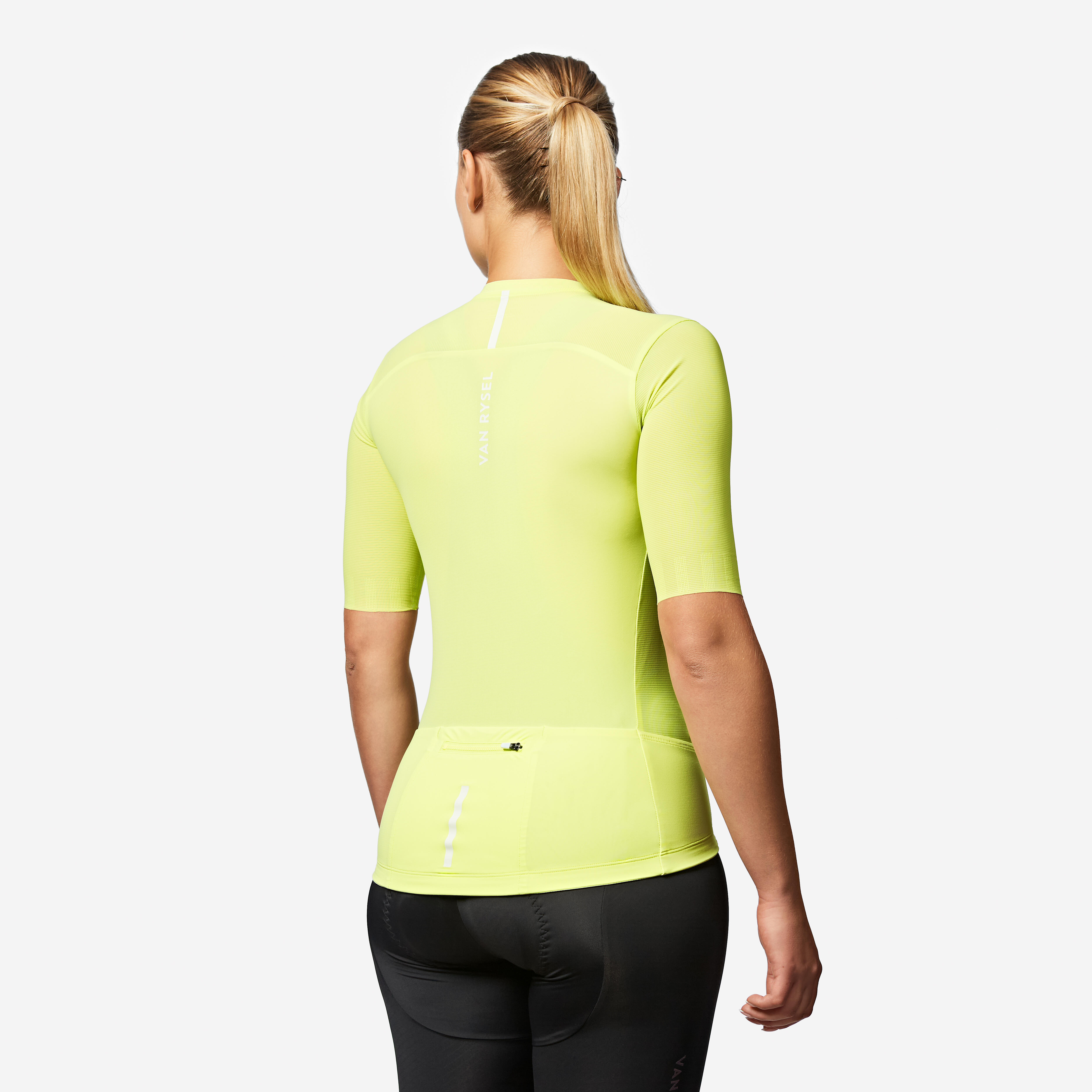 Maillot de vélo route manches courtes - Racer 2 jaune - VAN RYSEL