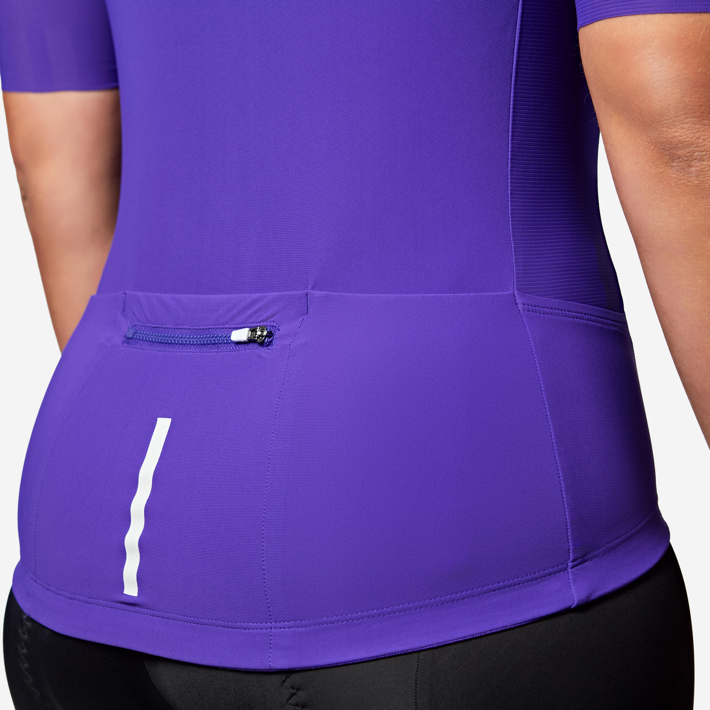 Jersey de ciclismo de carretera de manga corta violeta unisex Racer 2 5/9