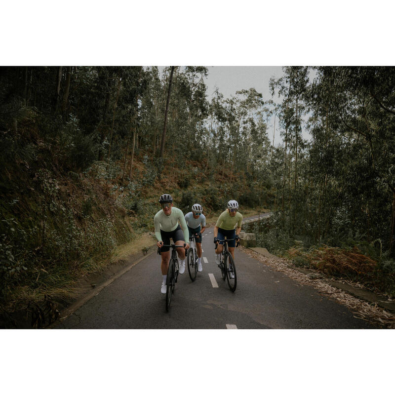 Maillot vélo route manches longues été unisex uvp RCR 2 vert