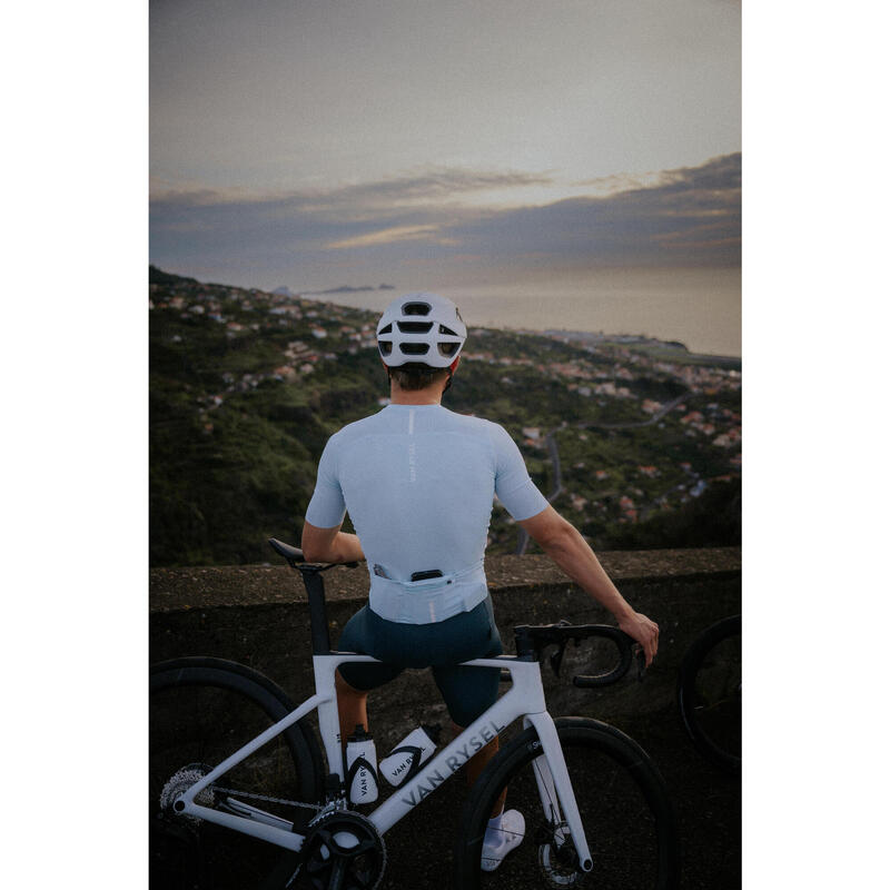 Maillot de vélo route manches courtes été unisexe - RACER 2 bleu