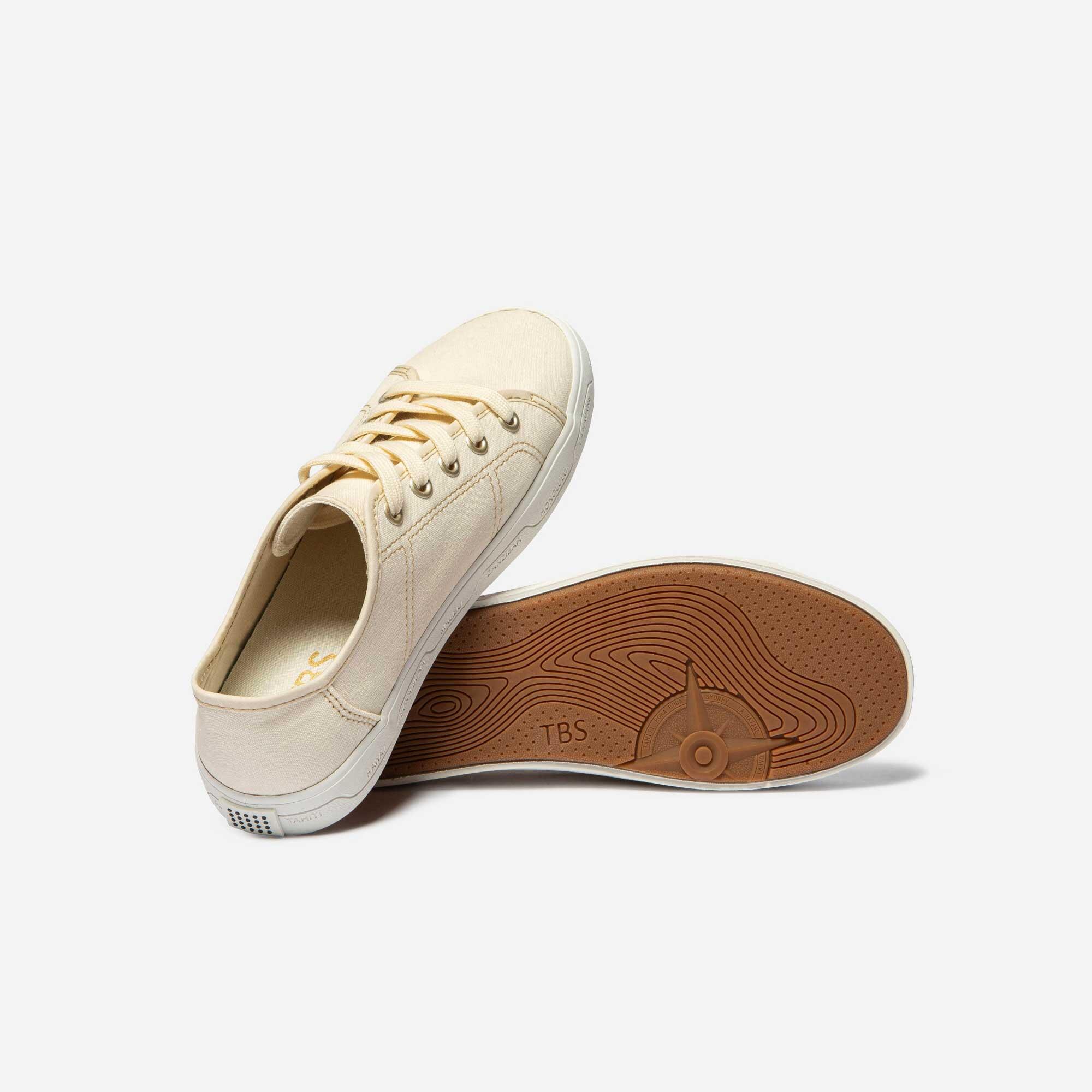 Basket de marche en toile femmeTBS Lescala beige 3/4