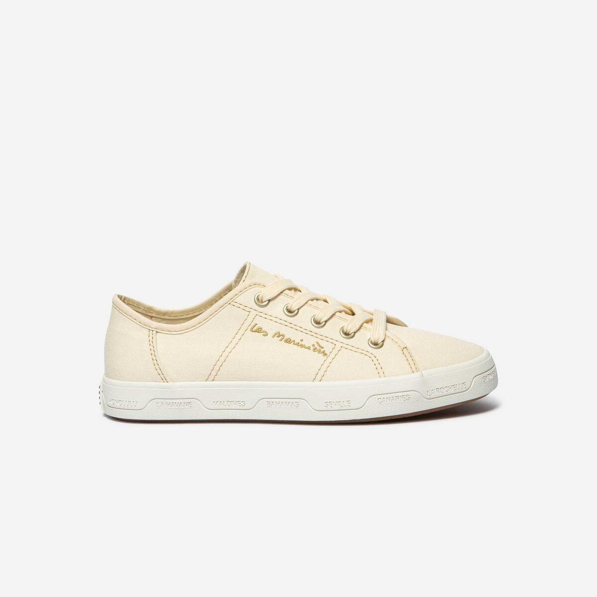 Basket de marche en toile femmeTBS Lescala beige
