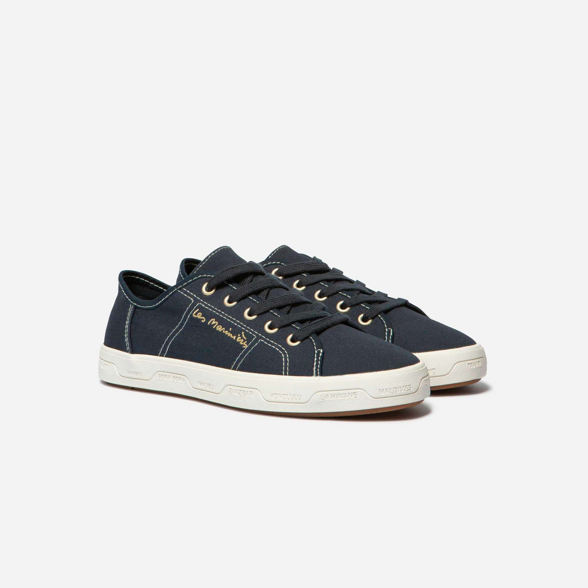 Basket de marche en toile femmeTBS Lescala marine 2/4
