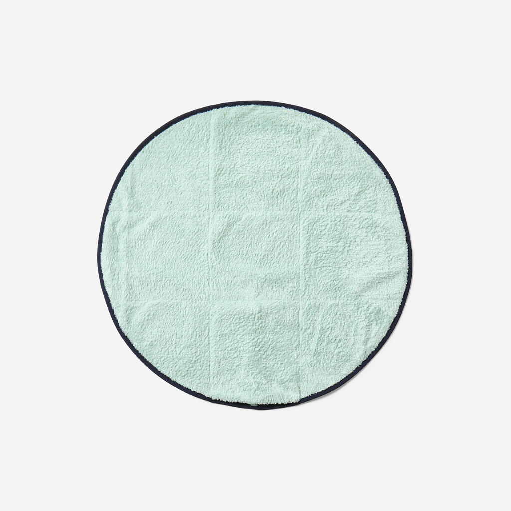Microfibre Foot Towel Double-Sided Soft Diameter 60 cm Light Green