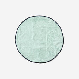Serviette  pieds bi face en microfibre douce vert clair diamètre 60 cm