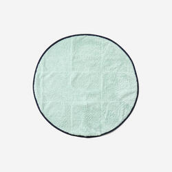 Serviette pieds bi face en microfibre douce vert clair diamètre 60 cm