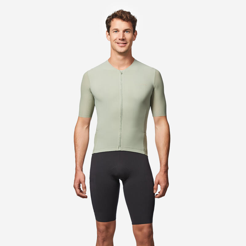 Maillot Vélo Route manches courtes été EDR ULTRA khaki