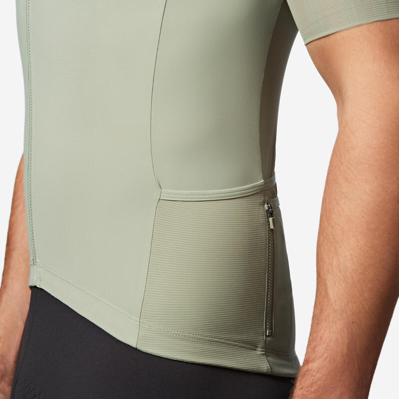 Maillot Vélo Route manches courtes été EDR ULTRA khaki