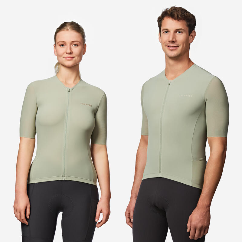 Maillot Vélo Route manches courtes été EDR ULTRA khaki