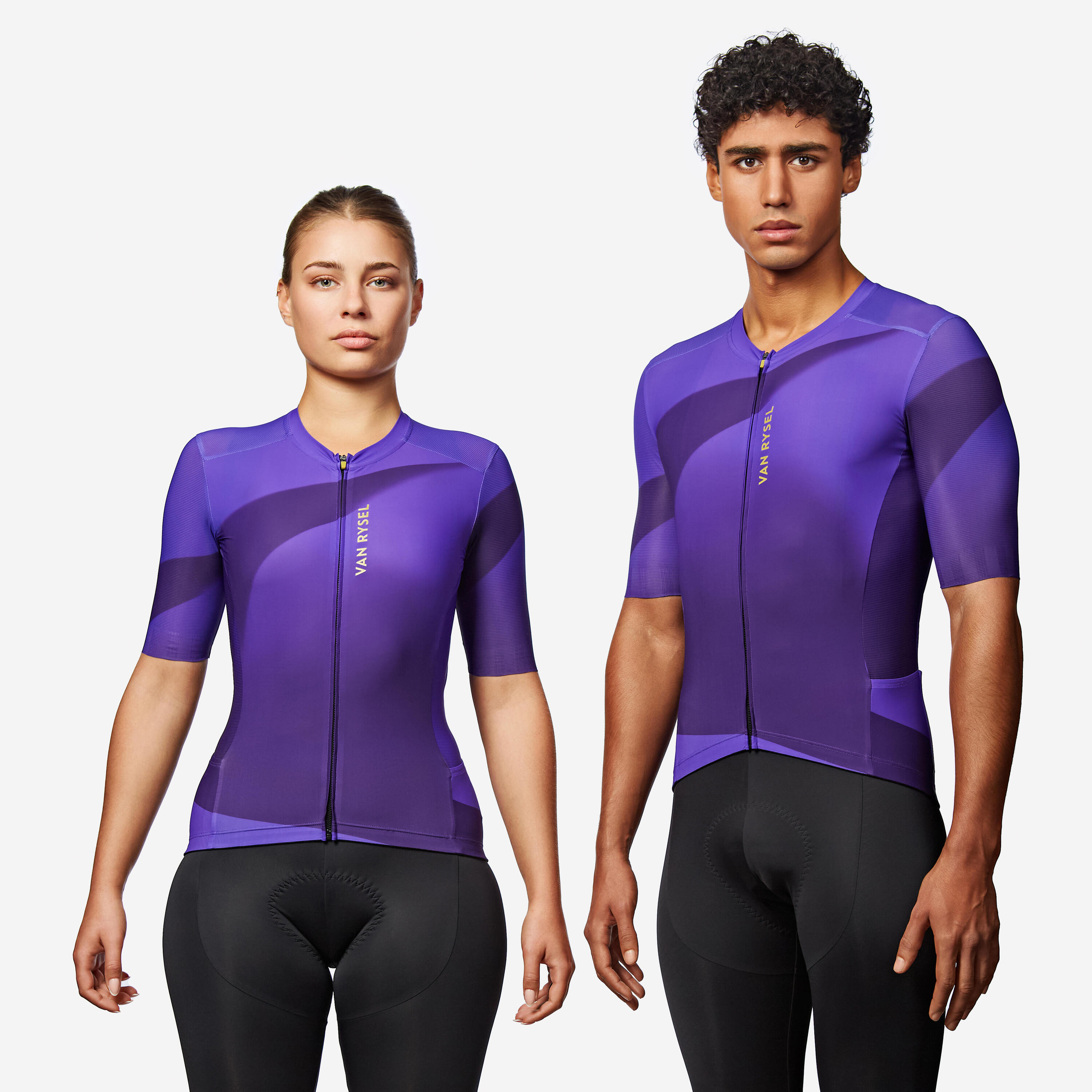 VAN RYSEL Radtrikot Rennrad kurzarm Sommer "Racer 2" Unisex Lila