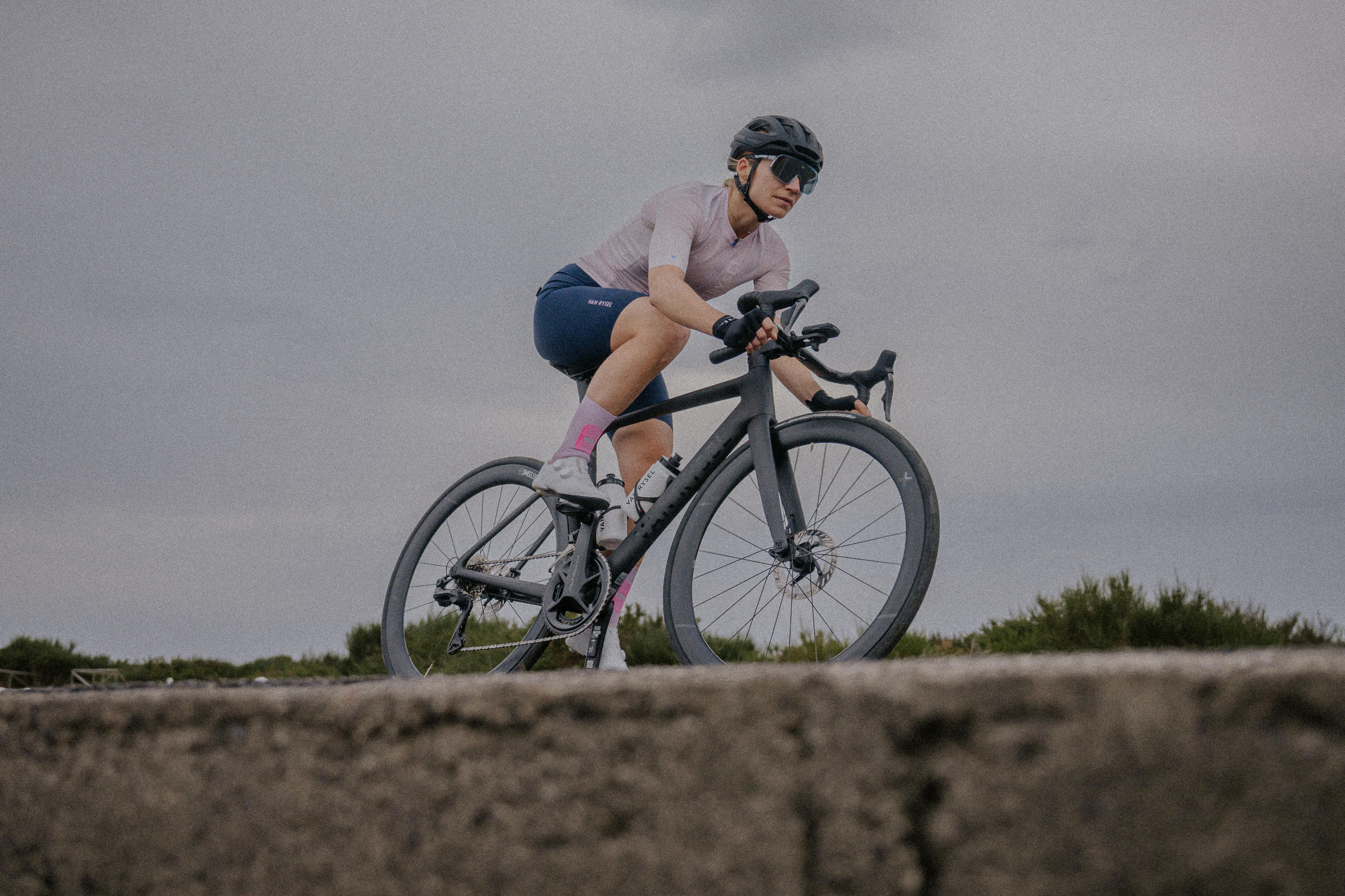 Cuissard de vélo route femme - Racer 3 bleu - VAN RYSEL