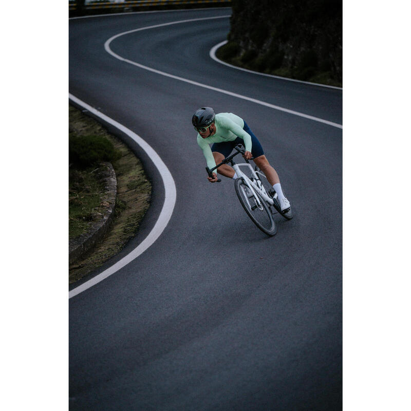 Maillot vélo route manches longues été unisex uvp RCR 2 vert
