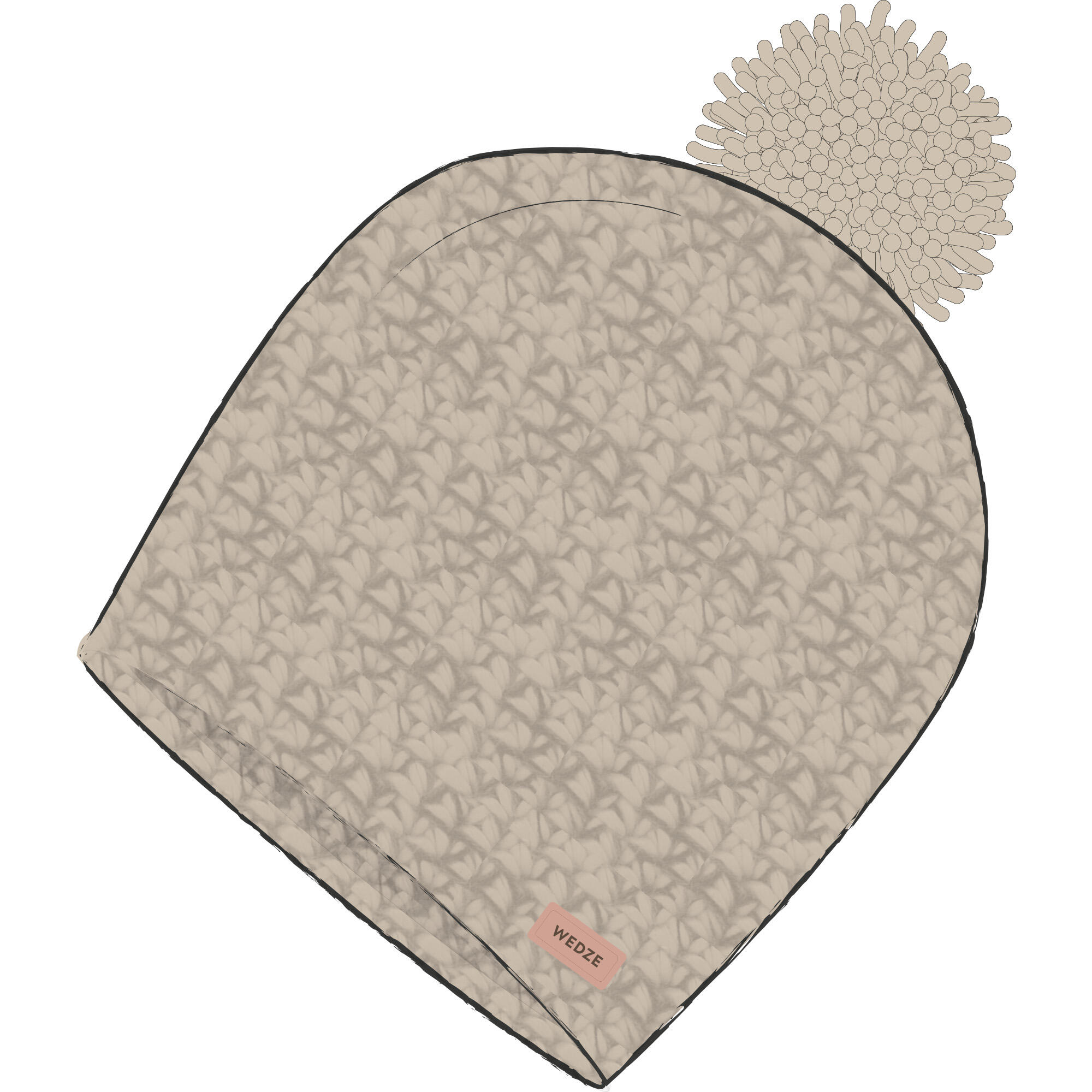 WEDZE Berretto sci adulto TIMELESS beige