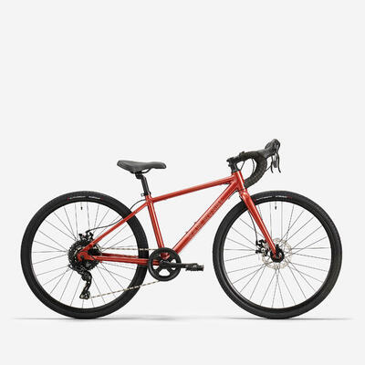Bici gravel bambino 9-12 anni GRVL 500 rossa 26