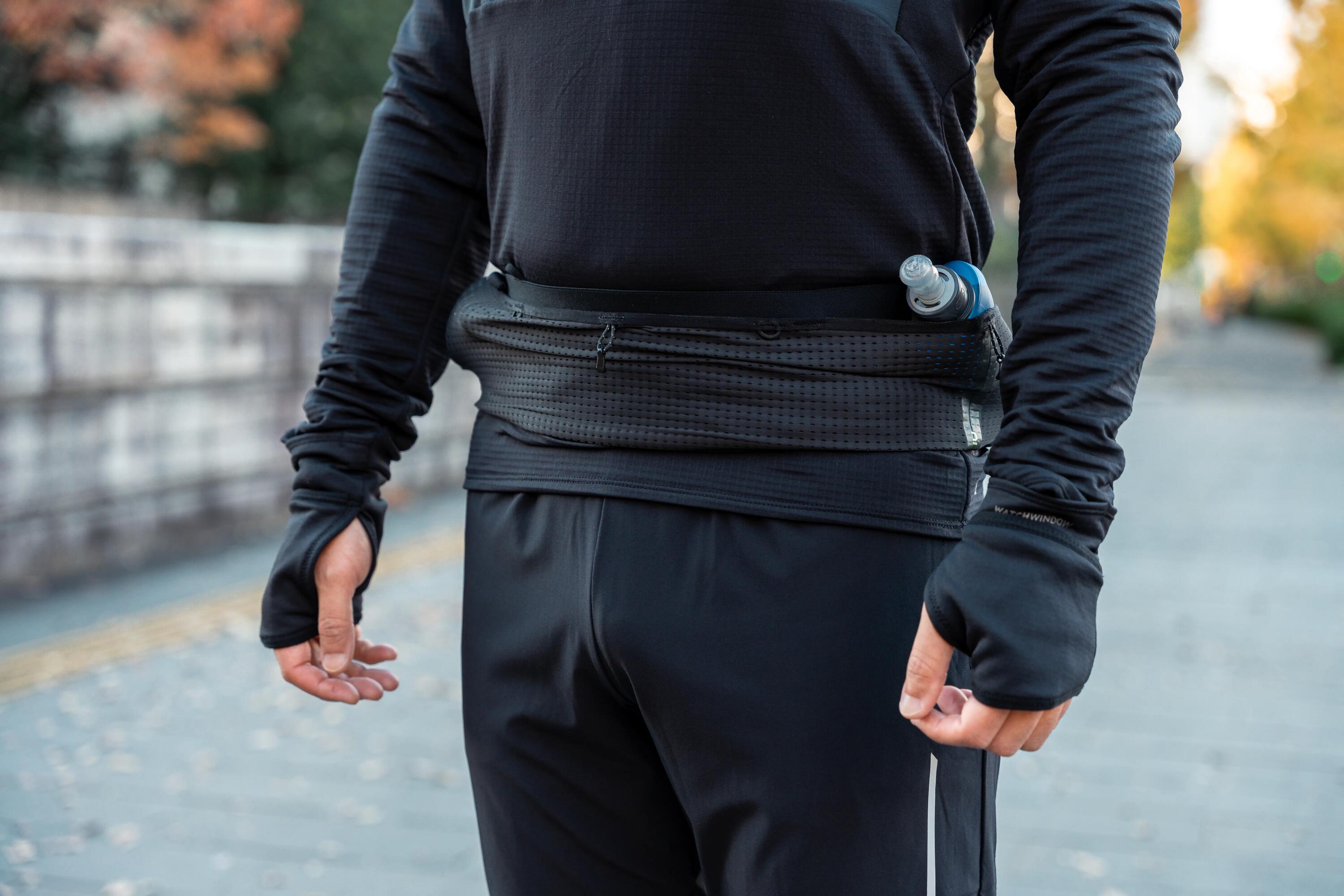 Ceinture hydratation de running porte flasques noire 7/13