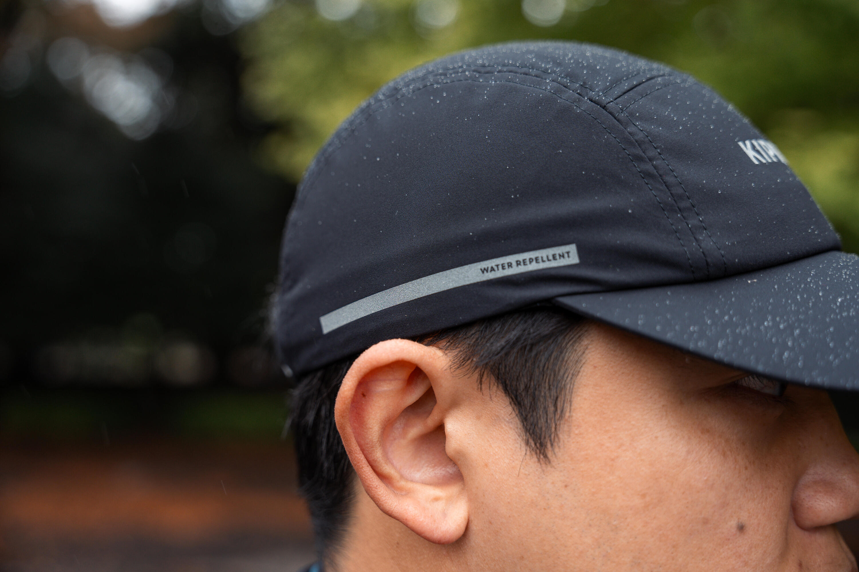 Cappellino running adulto unisex idrorepellente 5 pannelli nero 15/16