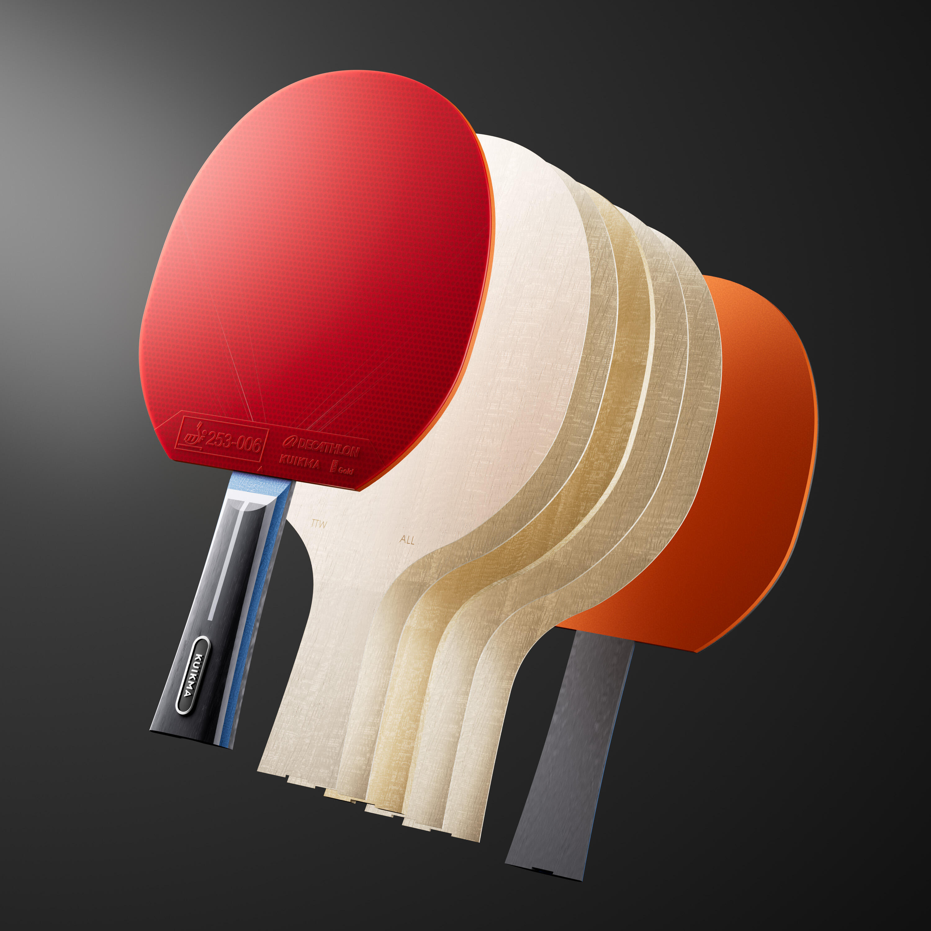 Table Tennis Paddle  All-Round 6* - TTR 900 ITTF Club - PONGORI