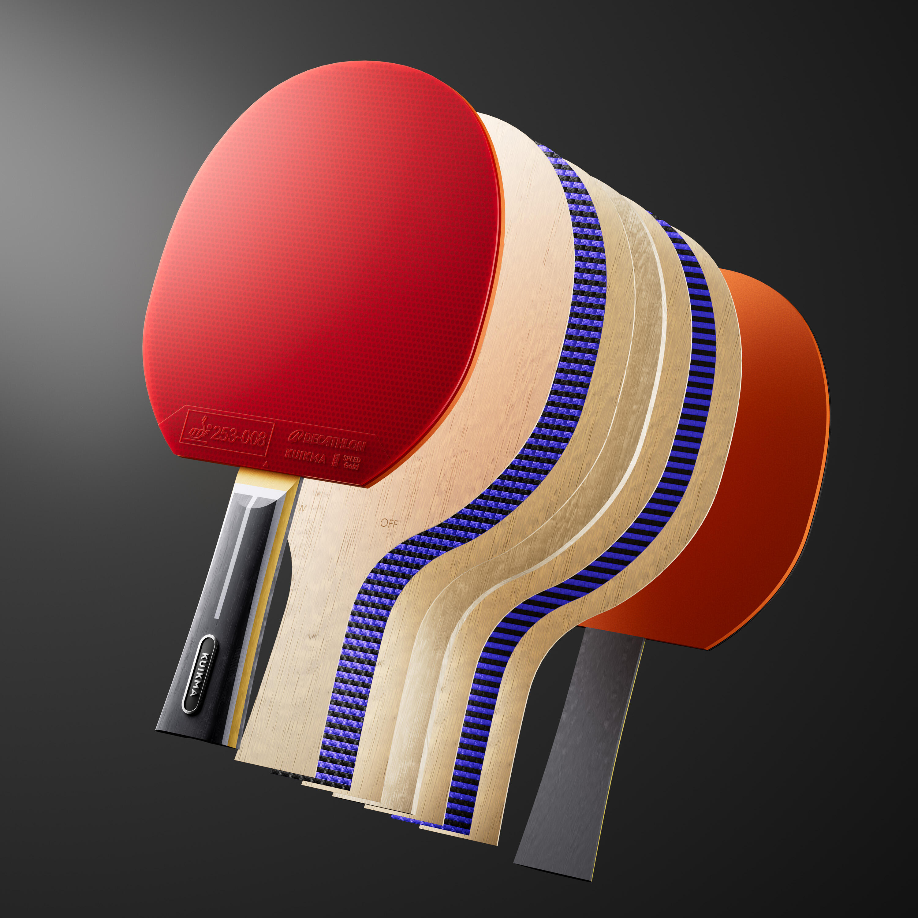 Raquette de tennis de table - TTR 960 speed 8* ITTF Club - Kuikma ...