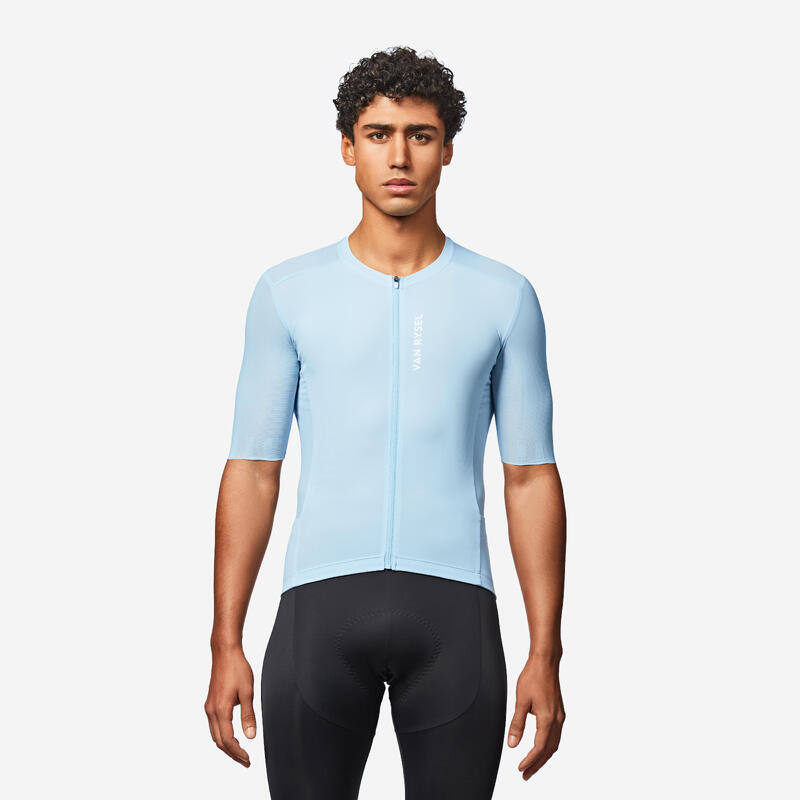 Maillot de vélo route manches courtes été unisexe - RACER 2 bleu