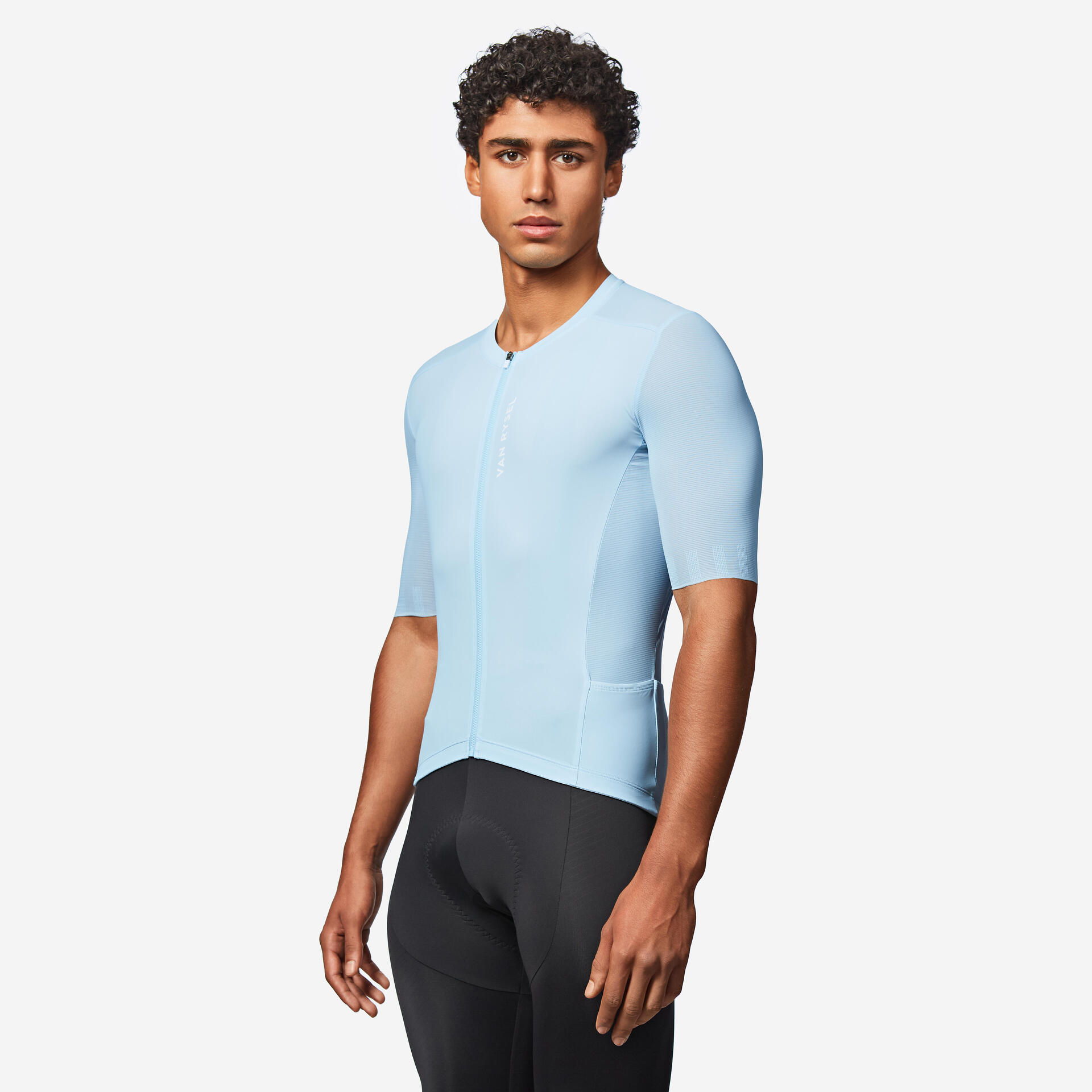 Unisex road cycling short-sleeved summer jersey Racer Blue