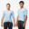 Tricou ciclism șosea vară unisex RACER 2 Albastru