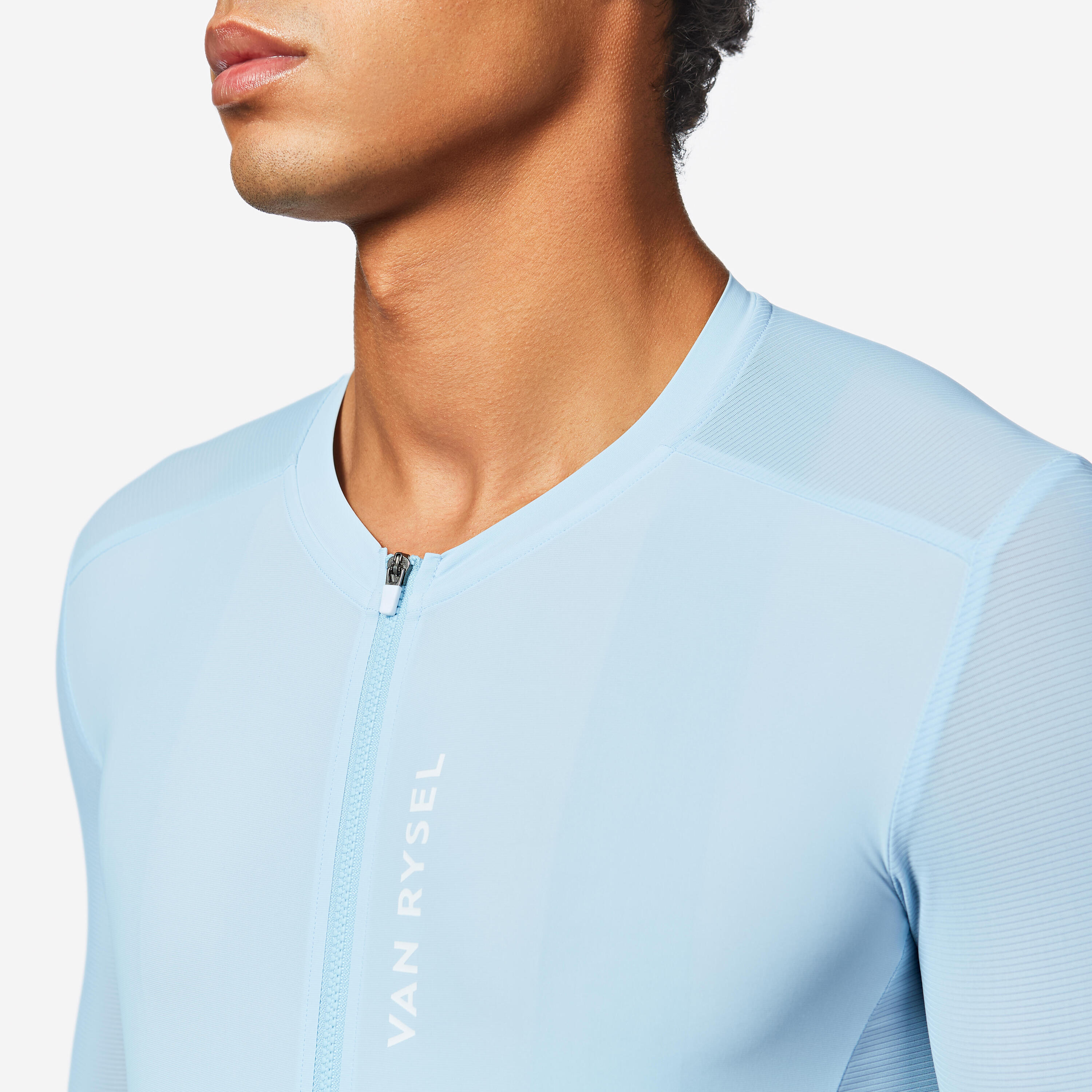 Maglia ciclismo adulto unisex Van Rysel RACER 2 blu 7/10