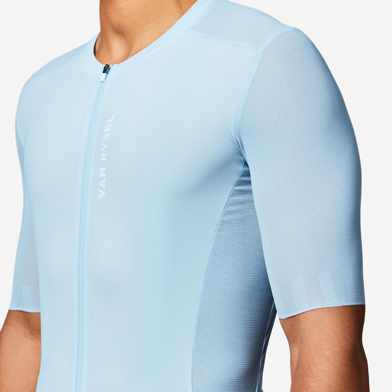 Camisola de Manga Curta de Ciclismo de Estrada Verão Homem/Mulher RACER 2 Azul