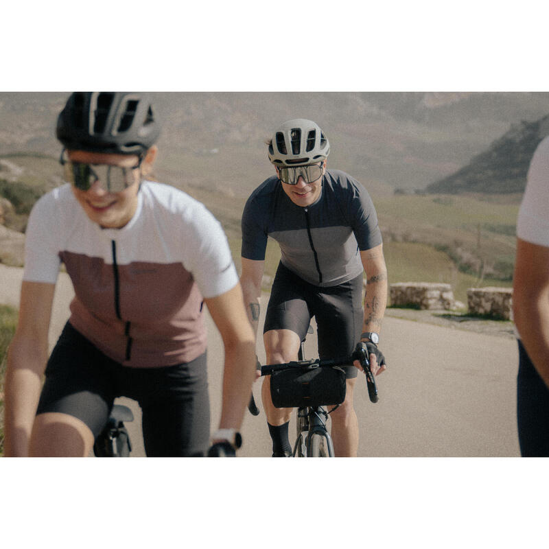 Radhose kurz mit Trägern Rennrad Herren Endurance schwarz 