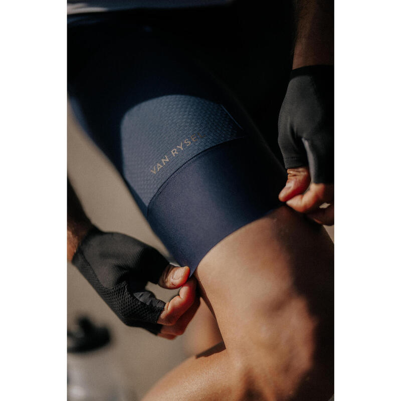Cuissard bretelles de vélo de route homme Endurance Bleu marine
