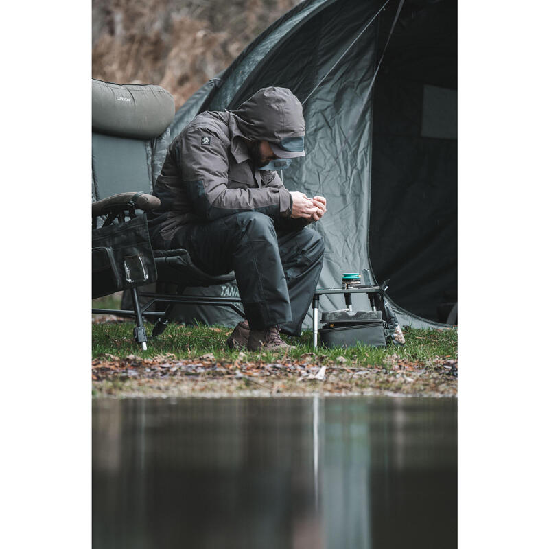 Jardineiras de Pesca Impermeáveis e Quentes Homem FO 500 TH Cinzento