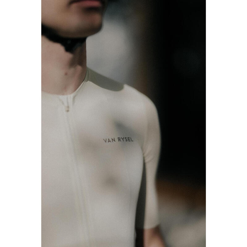 Maillot Vélo Route manches courtes été EDR ULTRA beige