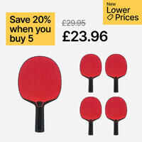 Table Tennis Robust Bat PPR 130 O - Black/Red