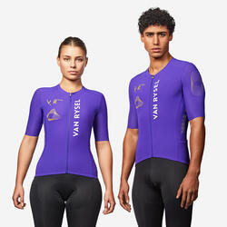 Maillot de vélo route manches courtes été unisexe - RACER 2 bleu